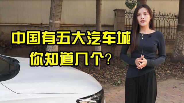 国内著名的五大汽车城,你知道几个?全都知道才是老司机?