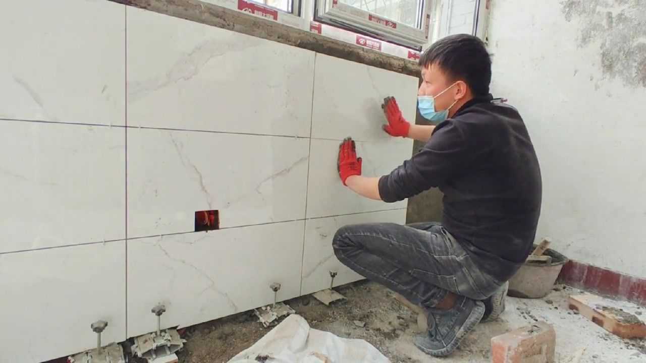 家装贴砖,贴墙砖的全过程,300×600的墙砖效果不错_高清1080P在线观看平台_腾讯视频