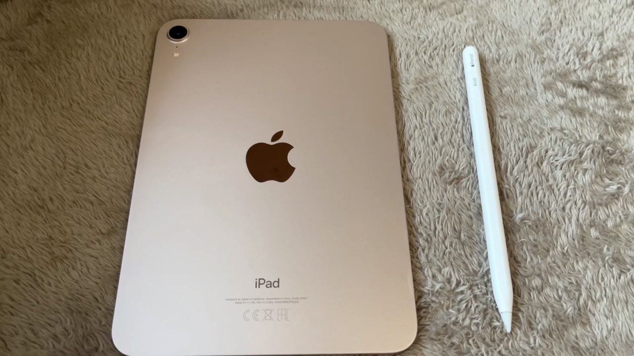 粉紅色ipadmini6和2代applepencil刻字開箱