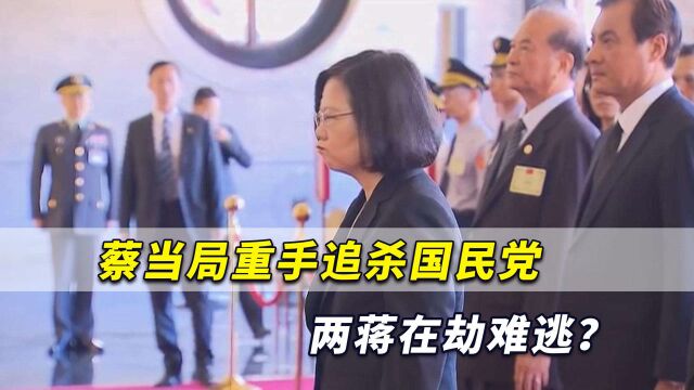 蔡当局重手追杀国民党,两蒋在劫难逃?朱立伦对台湾人紧急呼吁