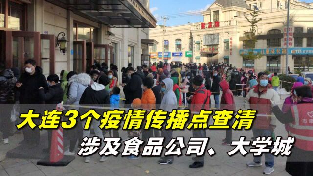 大连3个疫情传播点查清,涉及食品公司、大学城,当地已紧急行动