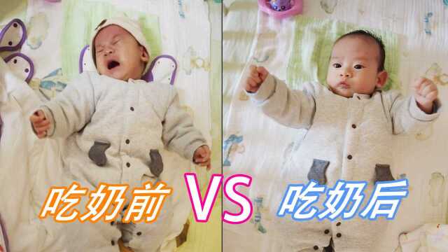 【本森BensonVlog】吃奶前VS吃奶后 吃奶的宝宝惹不起