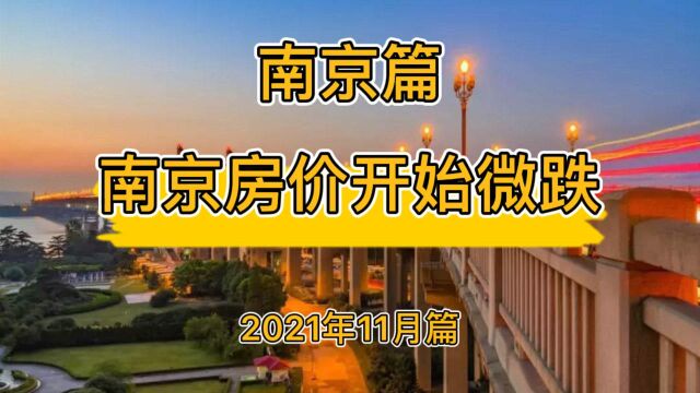 南京房价开始微跌,降维观房势(2021年11月篇)