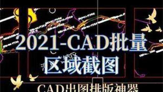 CAD批量区域截图 CAD出图排版神器 #CAD出图