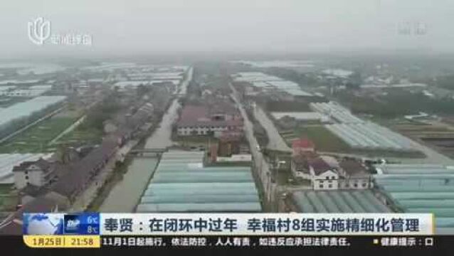 奉贤:在闭环中过年 幸福村8组实施精细化管理