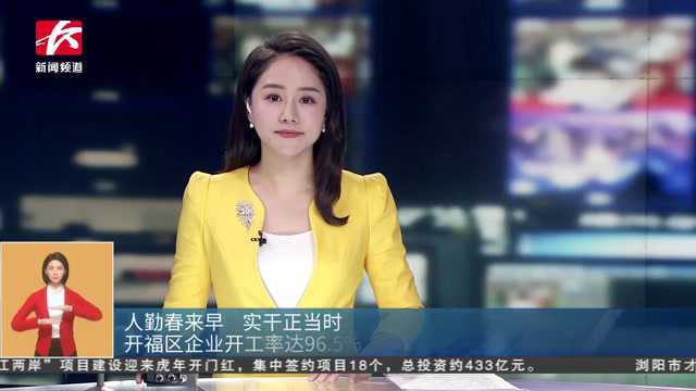 人勤春来早 实干正当时 开福区企业开工率达96.5%