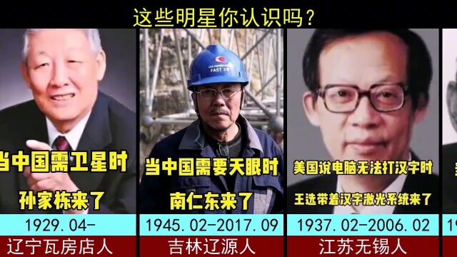 这些明星你认识多少人,这些伟人有你们家乡的吗?