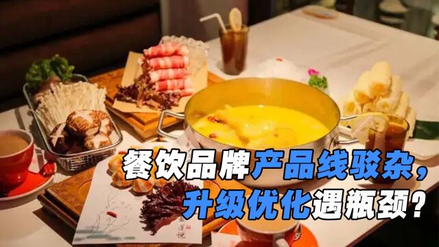 餐饮品牌产品线驳杂,升级优化遇瓶颈?