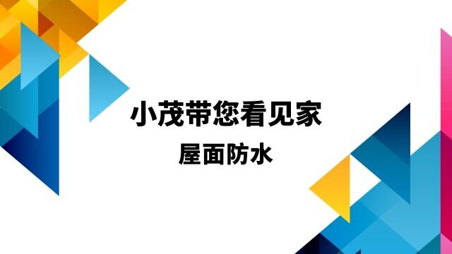 小茂带您看见家屋面防水