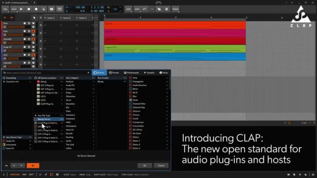 Bitwig 和 uhe 正式推出 CLAP 全新插件标准
