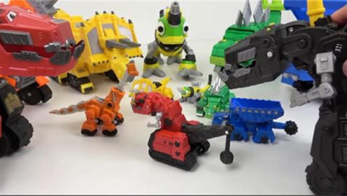 玩具恐龙系列：恐龙卡车大集合！！15个迷你恐龙卡车登场！！儿童玩具