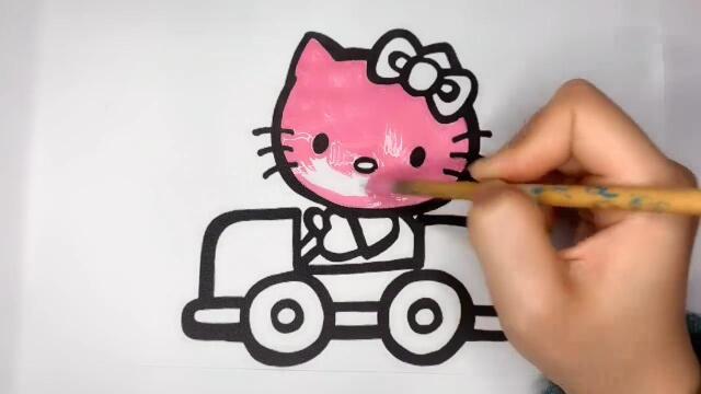 开汽车的hellokitty