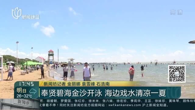 奉贤碧海金沙开泳 海边戏水清凉一夏