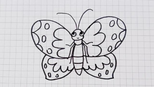 花蝴蝶简笔画教程