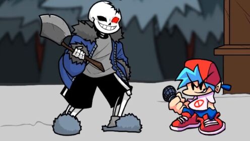 周五夜放克:bf在森林中对战手持斧头的sans