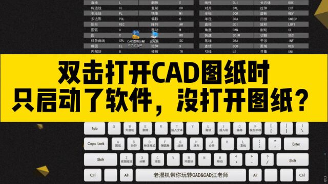 双击打开CAD图纸时,只启动了CAD软件,cad图纸却没有打开?