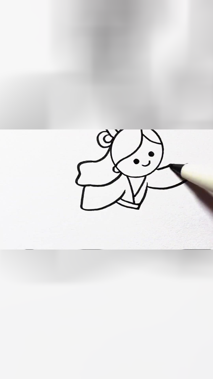 中秋节简笔画素材,嫦娥奔月_腾讯视频