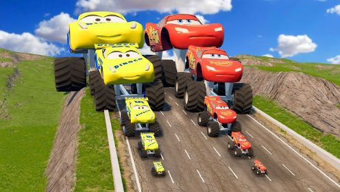 【beamng】大小怪兽卡车克鲁兹拉米雷斯 & 大小怪兽卡车麦昆挑战