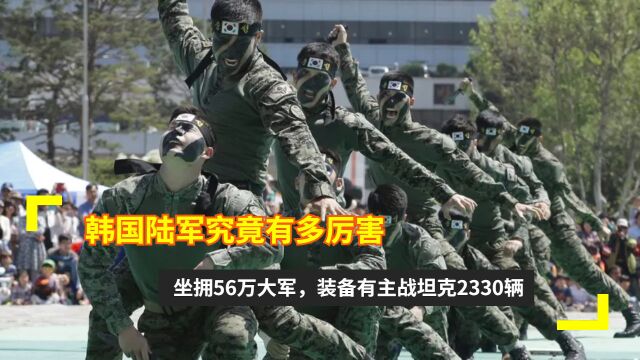 韩国陆军究竟有多厉害?坐拥56万大军,装备有主战坦克2330辆