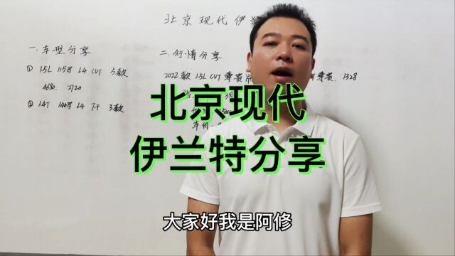 北京现代伊兰特车型怎么选,现代伊兰特目前落地价预算分享