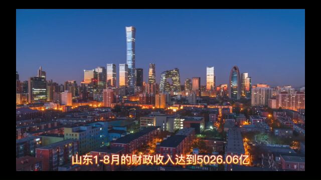 2022年18月山东各地财政收入,青岛保持领先,滨州增速迅速