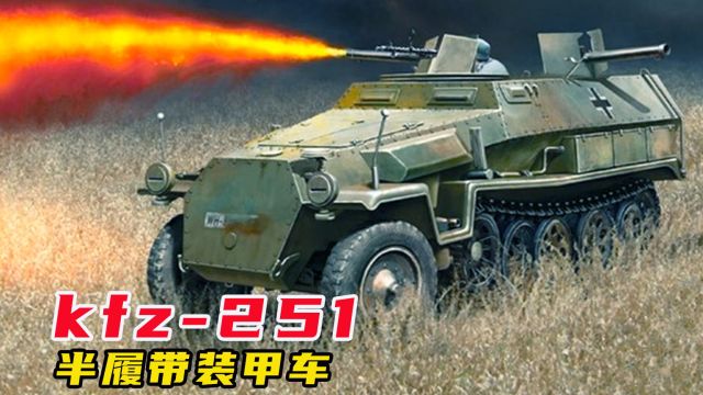 kfz251半履带装甲车,战争期间生产过23种车型,超过15000辆