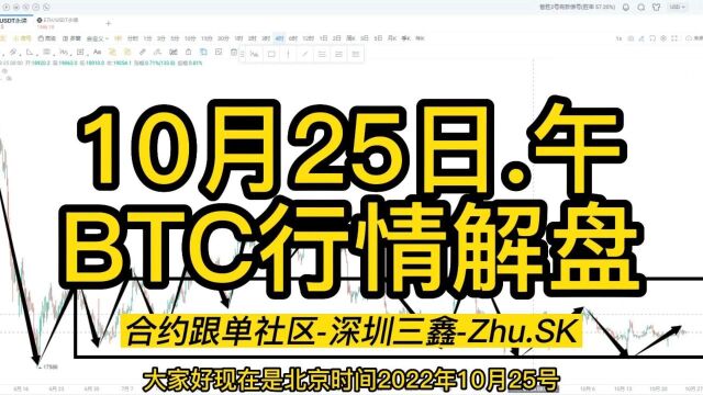 10月25日.午BTC行情解盘