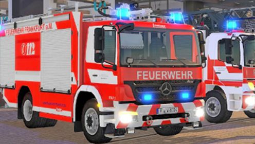 消防车模拟器：高速上小轿车自燃，消防车出动救援任务！
