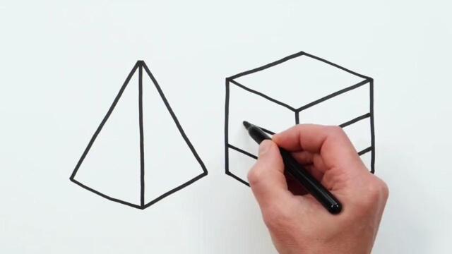 你会画魔方?亲子趣味简笔画1,儿童认识颜色并涂色.一起学画画