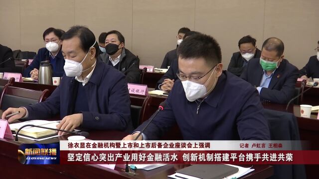 【视频】我市召开金融机构暨上市和上市后备企业座谈会