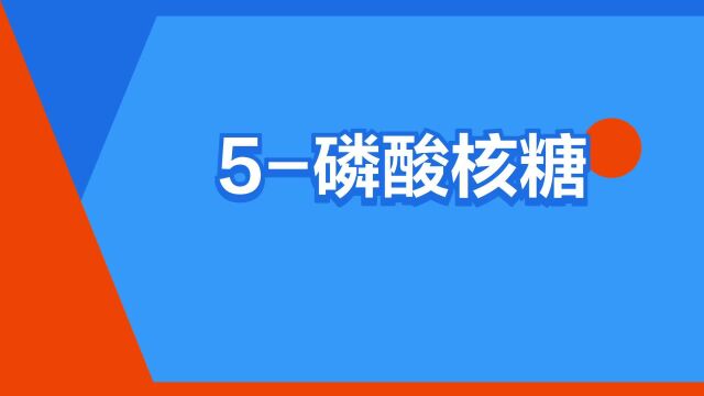 “5磷酸核糖”是什么意思?