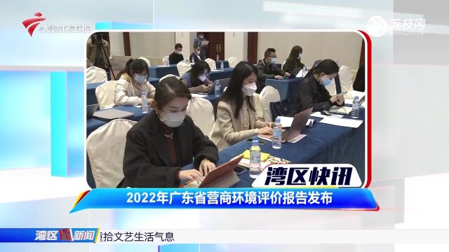 2022年广东省营商环境评价报告发布