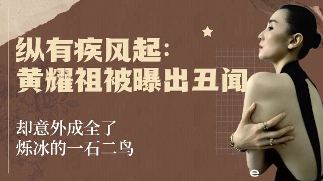 纵有疾风起:黄耀祖被曝出丑闻,却意外成全了烁冰的一石二鸟