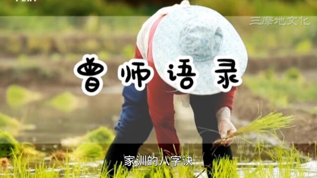 家训的八字诀,早字早睡早起