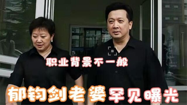 65岁郁钧剑老婆曝光,长相惊艳职业不一般,难怪隐藏多年不愿公开