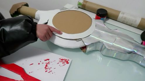 欧布奥特曼武器超大欧布圣剑纸板手工自制儿童DIY视频教程及二创