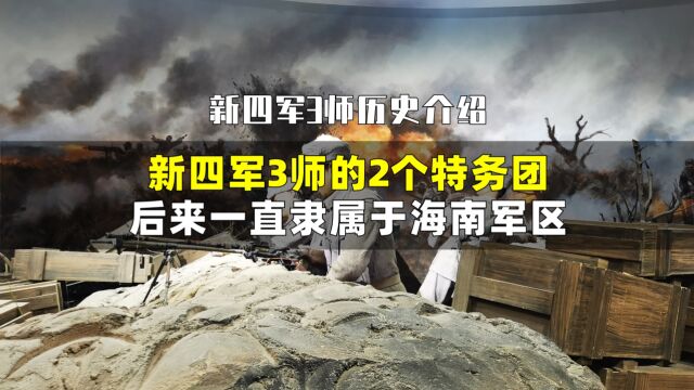 新四军3师的2个特务团,后来去了海南,一直隶属于海南军区