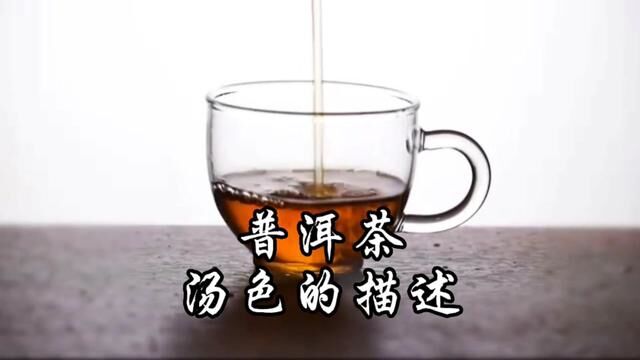 普洱茶汤色的描述#普洱茶 #爱喝茶的关注我