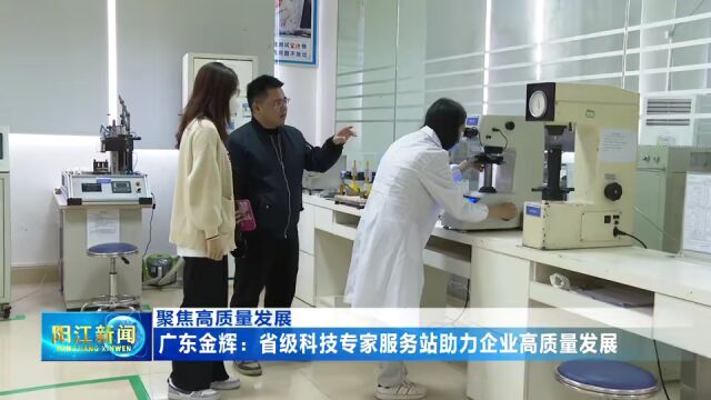 阳江锚定高质量发展丨广东金辉:省级科技专家服务站助力企业高质量发展