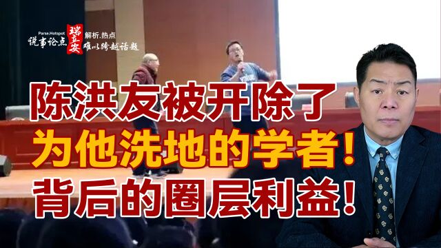 说事论点:陈洪友教授被开除,为他洗地的学者,背后的圈层利益