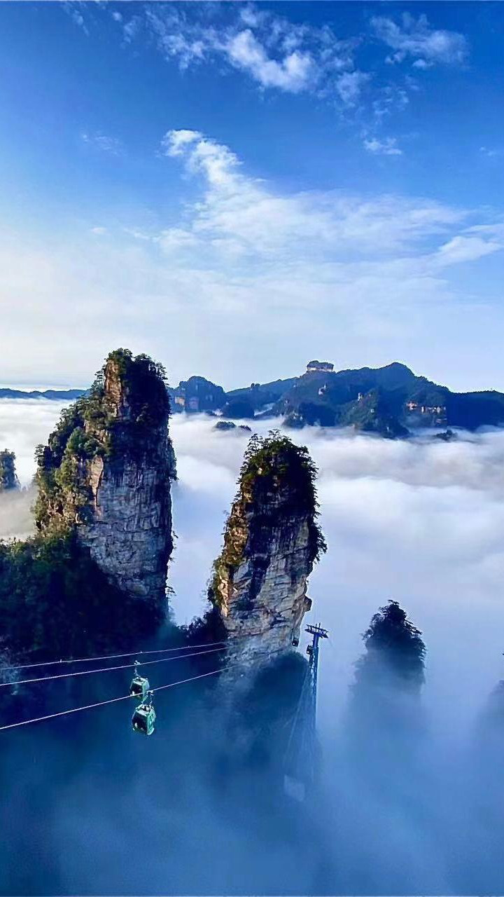 人间仙境!张家界黄石寨出现云海景观