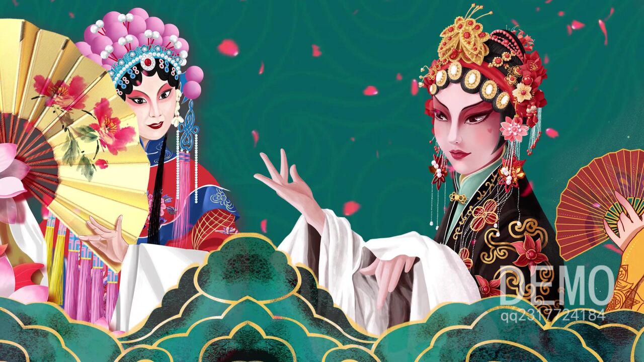 1087.俏花旦 原唱 戏曲表演背景视频led