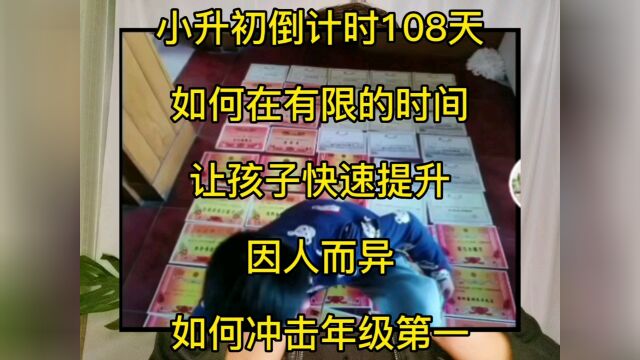 倒计时108天冲击年级第一