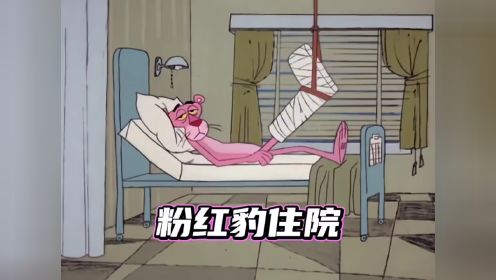 粉红豹因为香蕉皮住院，因美食做手术，最后一脚踩空又回到医院。#脑洞大开的动漫 #搞笑动画 #粉红豹 #童年经典动画片 #动画解说