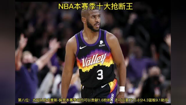 NBA本赛季十大抢断王 保罗老当益壮仍在前十