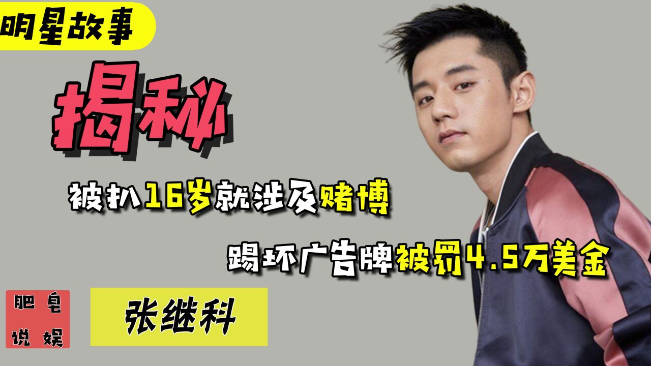 张继科:被扒16岁就涉及赌博,踢坏广告牌被罚4.5万美金