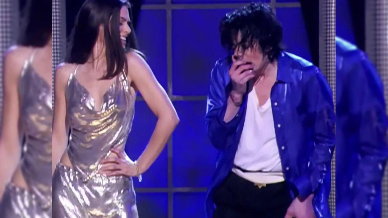 迈克尔杰克逊与世界超模同台飙舞,有多少人被这个超模所吸引?