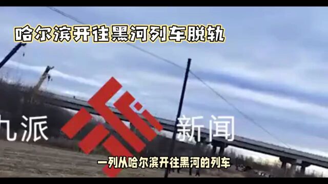 哈尔滨至黑河列车脱轨:无人员伤亡,原因正在调查