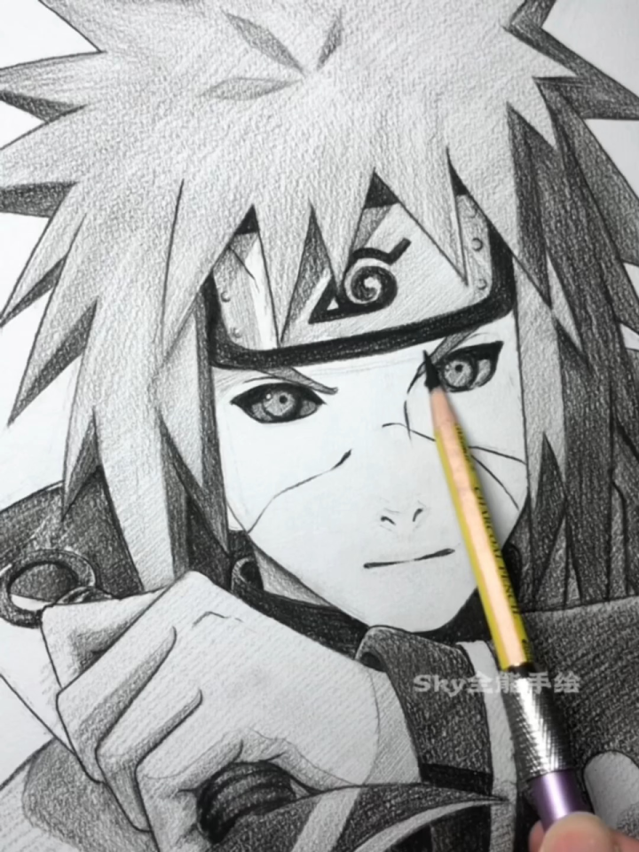 火影忍者秽土波风水门素描原声