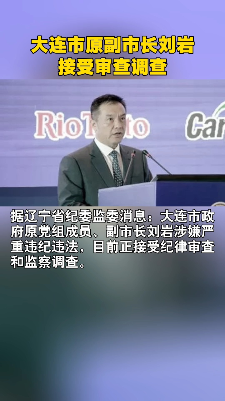 大连市原副市长刘岩接受审查调查